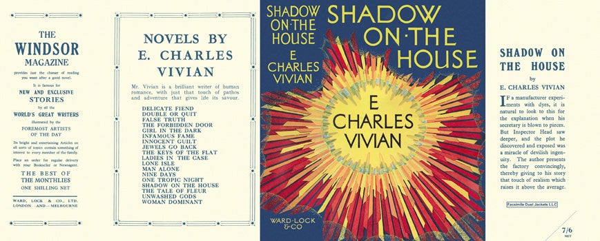 Item #32549 Shadow on the House. E. Charles Vivian.