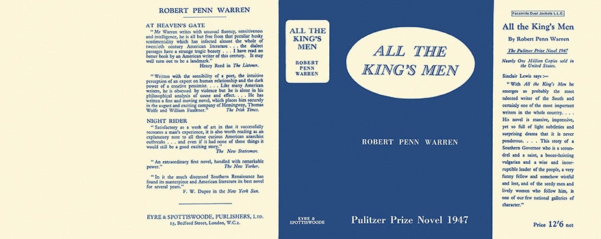 Item #32555 All the King's Men. Robert Penn Warren