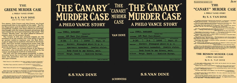 Item #3259 "Canary" Murder Case, The. S. S. Van Dine