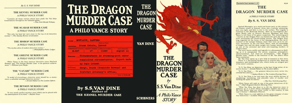 Item #3262 Dragon Murder Case, The. S. S. Van Dine.