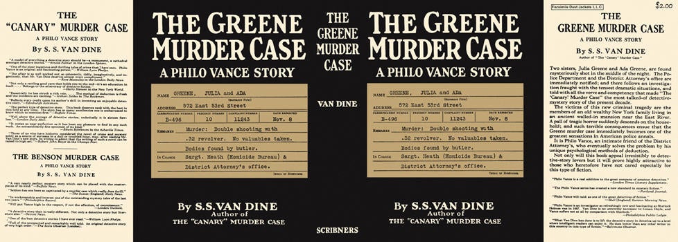 Item #3265 Greene Murder Case, The. S. S. Van Dine.