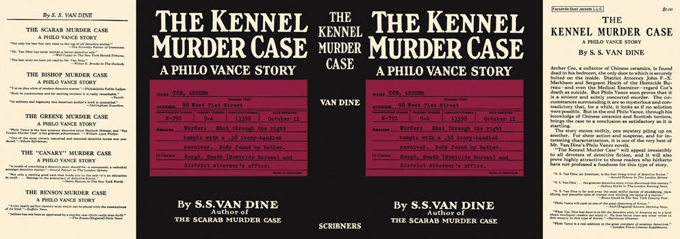 Item #3266 Kennel Murder Case, The. S. S. Van Dine.