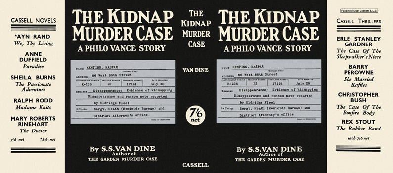 Item #3267 Kidnap Murder Case, The. S. S. Van Dine.