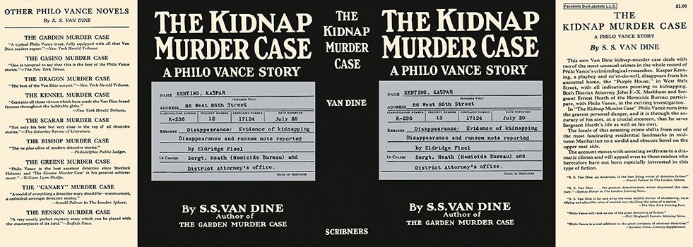 Item #3268 Kidnap Murder Case, The. S. S. Van Dine