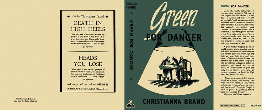 Item #327 Green for Danger. Christianna Brand