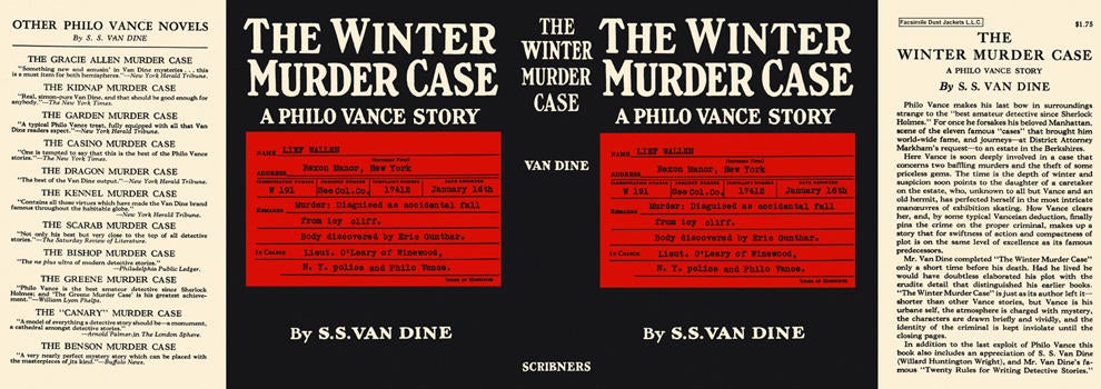 Item #3272 Winter Murder Case, The. S. S. Van Dine