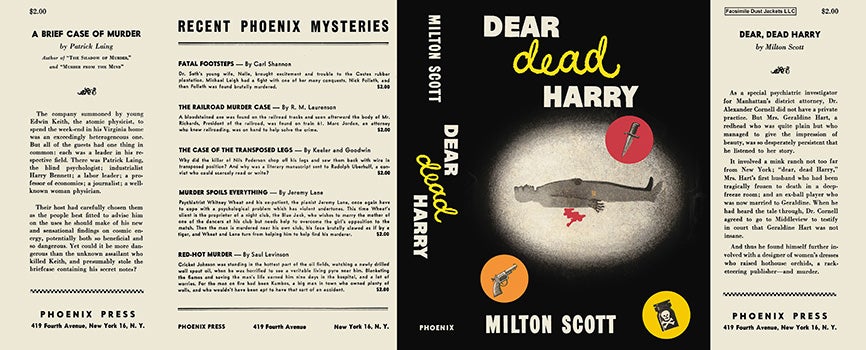 Item #32736 Dear Dead Harry. Milton Scott.