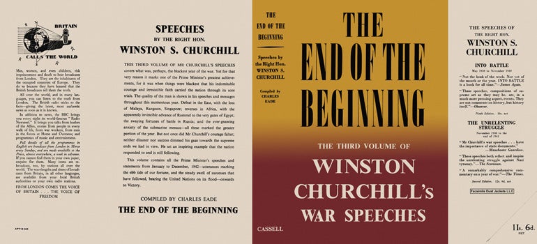 Item #32805 Winston Churchill's War Speeches, Volume 3, The End of the Beginning. Winston S....