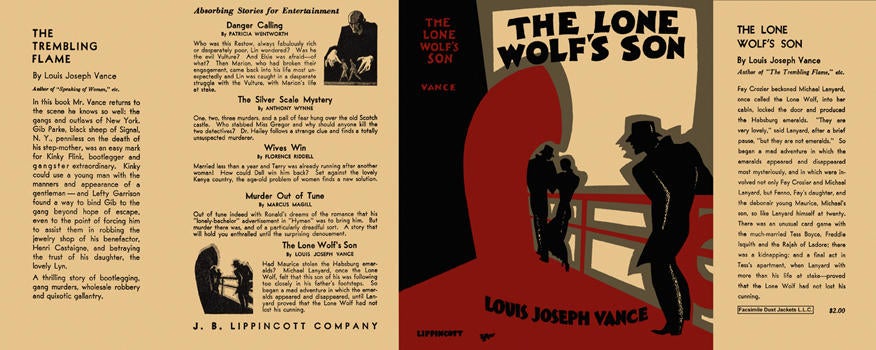 Item #3281 Lone Wolf's Son, The. Louis Joseph Vance