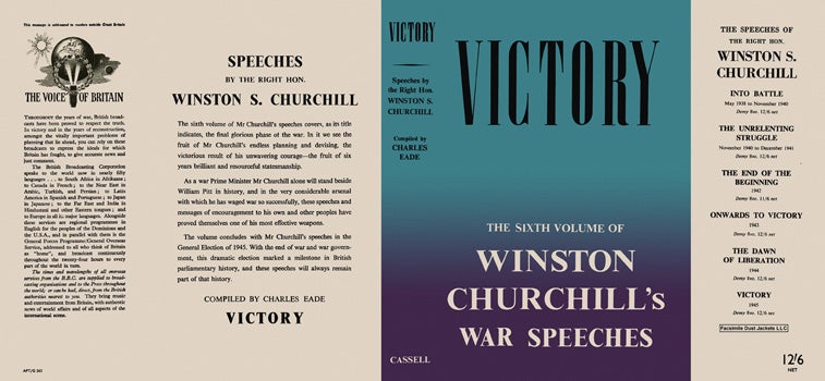 Item #32810 Winston Churchill's War Speeches, Volume 6, Victory. Winston S. Churchill