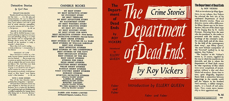 Item #3295 Department of Dead Ends, The. Roy Vickers