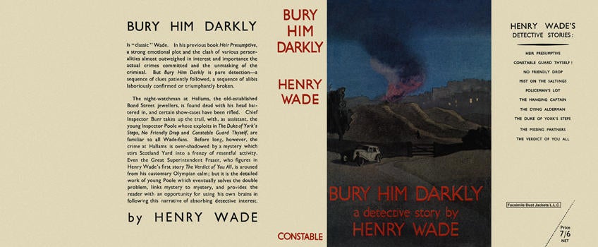 Item #3304 Bury Him Darkly. Henry Wade.