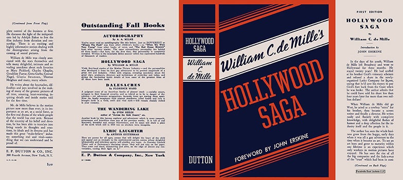 Item #33100 William C. de Mille's Hollywood Saga. William C. de Mille