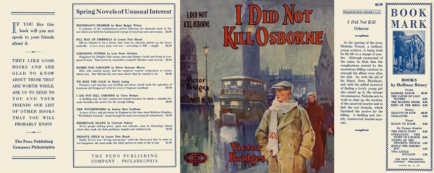 Item #333 I Did Not Kill Osborne. Victor Bridges