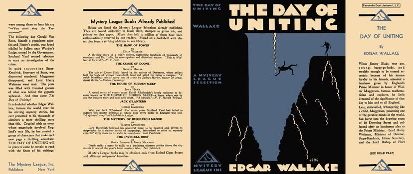 Item #3338 Day of Uniting, The. Edgar Wallace.