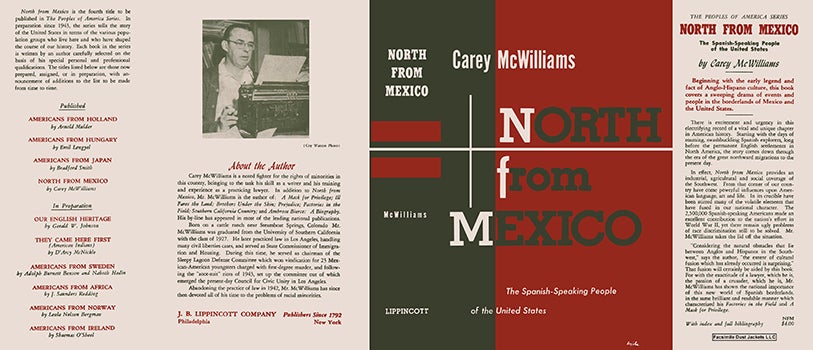 Item #33469 North from Mexico. Carey McWilliams