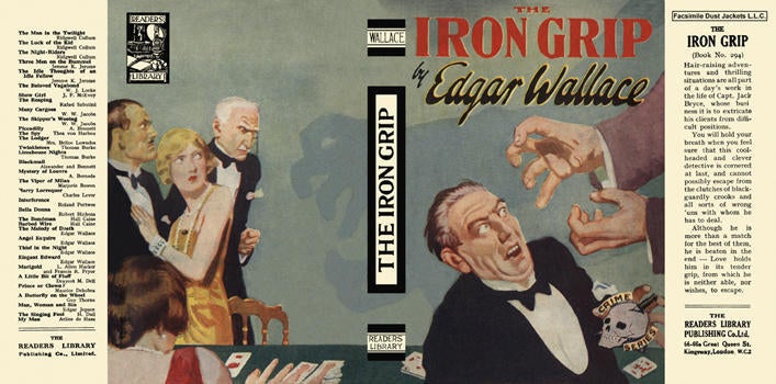 Item #3354 Iron Grip, The. Edgar Wallace.