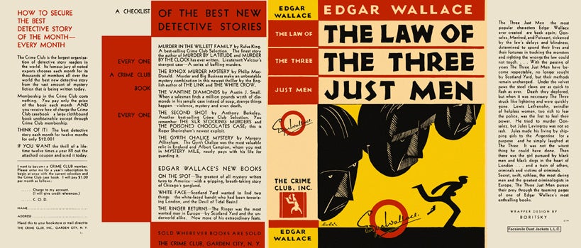Item #3357 Law of the Three Just Men, The. Edgar Wallace.