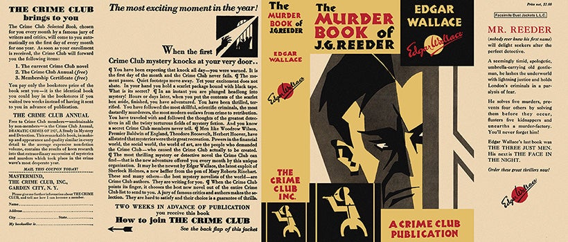 Item #3364 Murder Book of J. G. Reeder, The. Edgar Wallace
