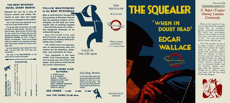 Item #3376 Squealer, The. Edgar Wallace