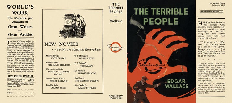 Item #3379 Terrible People, The. Edgar Wallace
