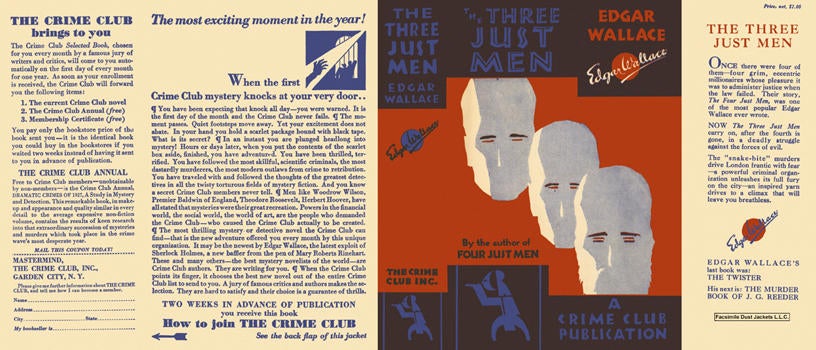 Item #3383 Three Just Men, The. Edgar Wallace