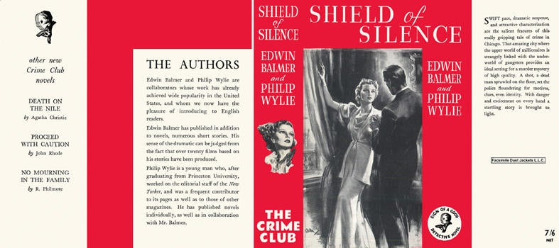 Item #33997 Shield of Silence. Edwin Balmer, Philip Wylie.