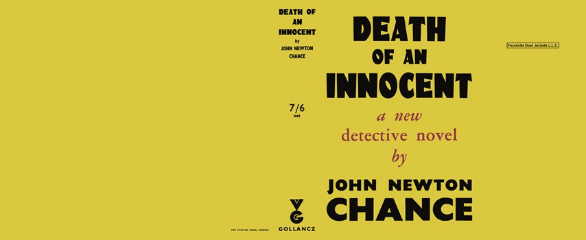 Item #34033 Death of an Innocent. John Newton Chance.