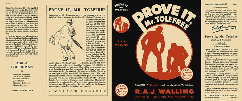 Item #3404 Prove It, Mr. Tolefree. R. A. J. Walling