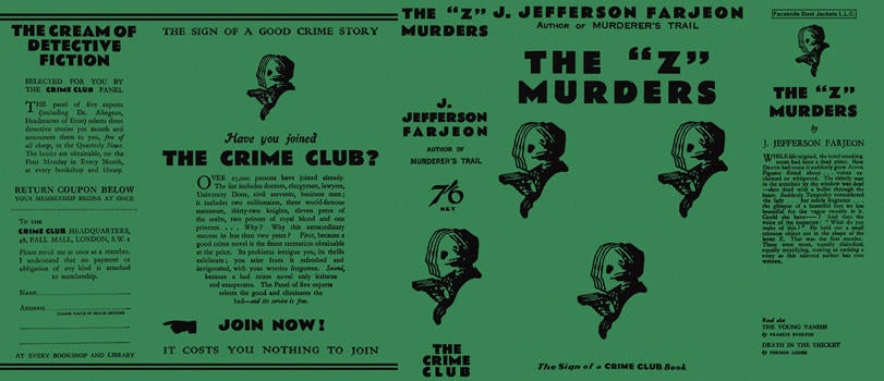 Item #34046 "Z" Murders, The. J. Jefferson Farjeon