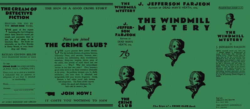 Item #34054 Windmill Mystery, The. J. Jefferson Farjeon.