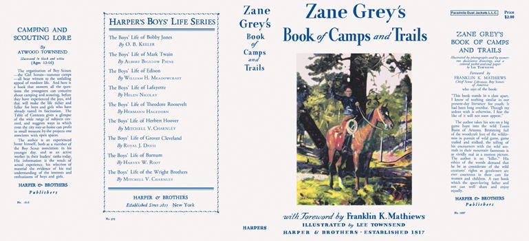 Item #34065 Book of Camps and Trails. Zane Grey, Lee Townsend