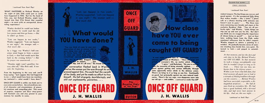 Item #3408 Once Off Guard. J. H. Wallis.