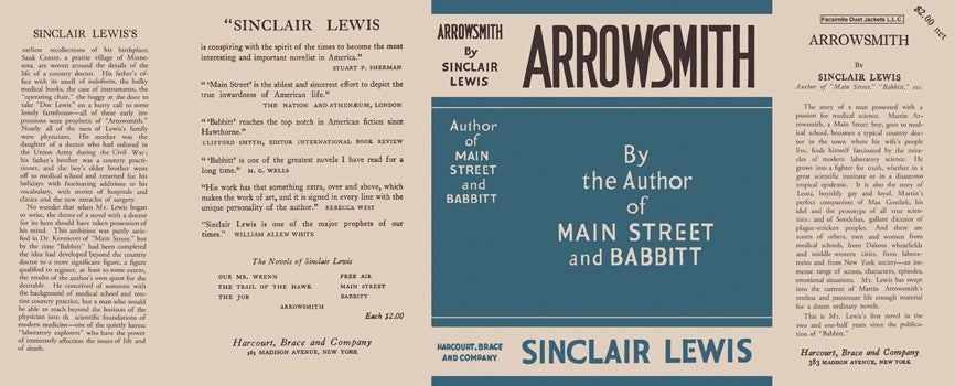 Item #34088 Arrowsmith. Sinclair Lewis
