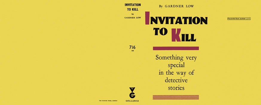Item #34089 Invitation to Kill. Gardner Low