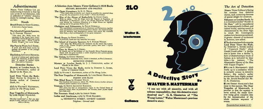 Item #34092 2LO, A Detective Story. Walter S. Masterman.