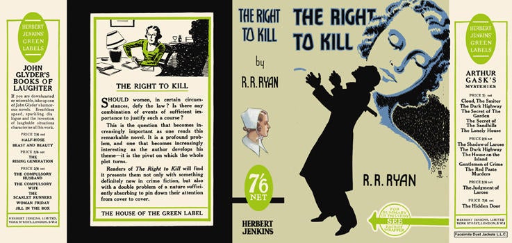 Item #34128 Right to Kill, The. R. R. Ryan