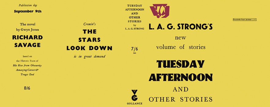 Item #34137 Tuesday Afternoon and Other Stories. L. A. G. Strong