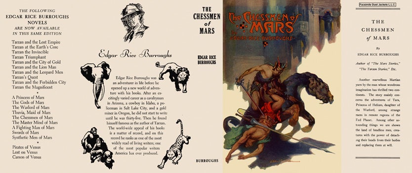 Item #34228 Chessmen of Mars, The. Edgar Rice Burroughs.
