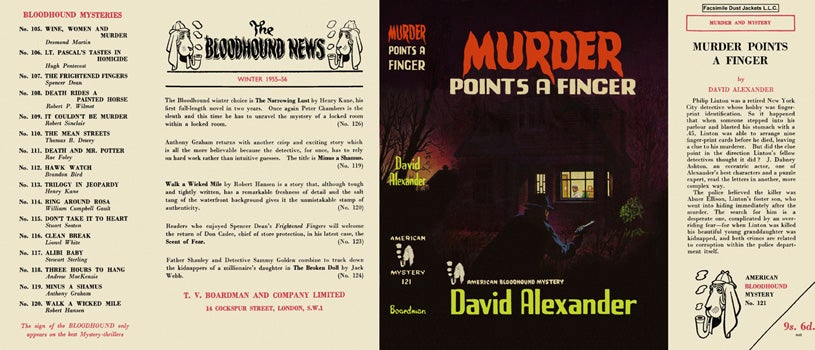 Item #34326 Murder Points a Finger. David Alexander