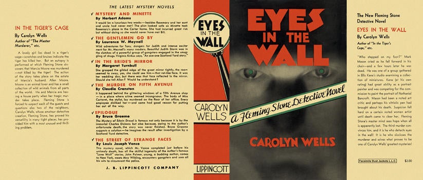 Item #3437 Eyes in the Wall. Carolyn Wells