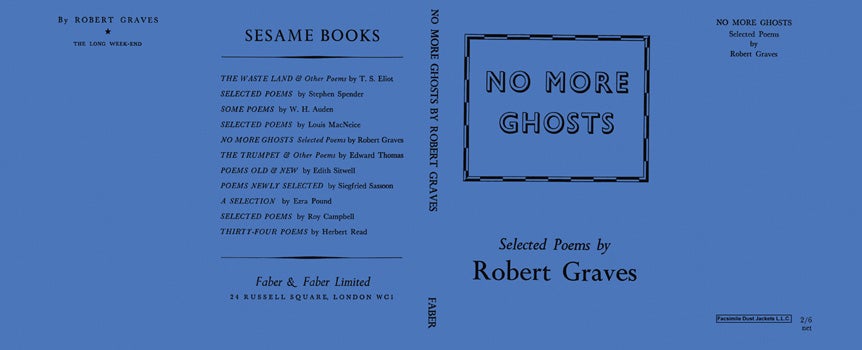Item #34406 No More Ghosts. Robert Graves.