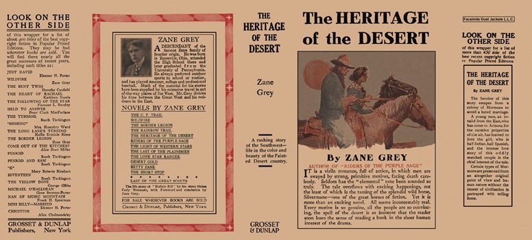 Item #34411 Heritage of the Desert, The. Zane Grey.