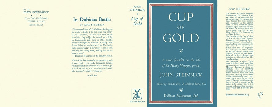 Item #34475 Cup of Gold. John Steinbeck