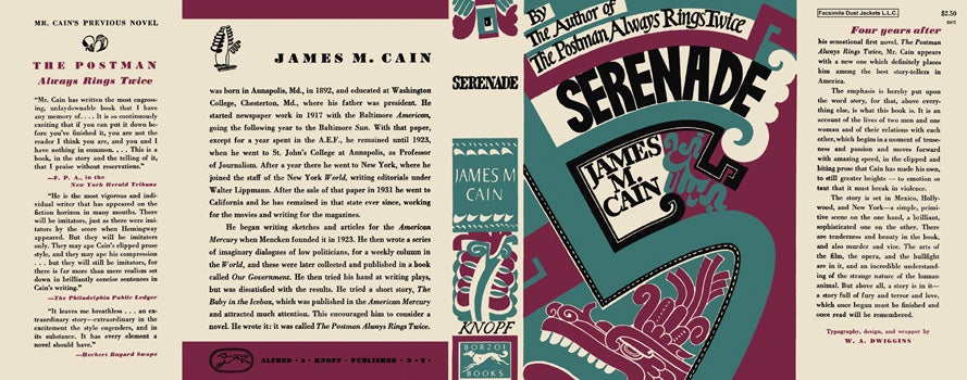 Item #34505 Serenade. James M. Cain.