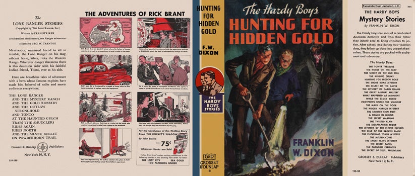 Item #34518 Hardy Boys #05: Hunting for Hidden Gold. Franklin W. Dixon