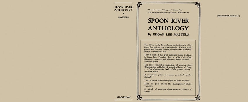 Item #34562 Spoon River Anthology. Edgar Lee Masters.