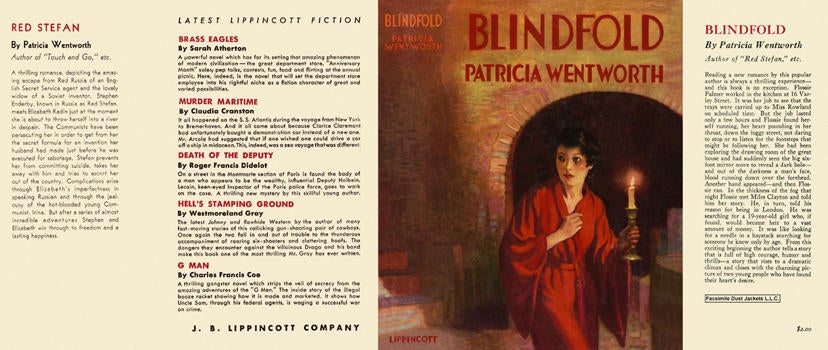 Item #3460 Blindfold. Patricia Wentworth