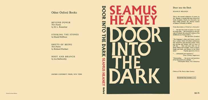 Item #34644 Door into the Dark. Seamus Heaney