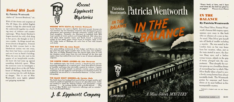 Item #3469 In the Balance. Patricia Wentworth.
